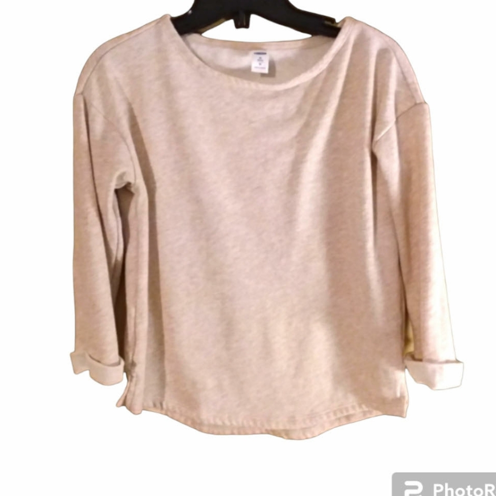 💥3/$30 OLD NAVY PETITES Woman's Roll Cuff Crew Neck Shirt